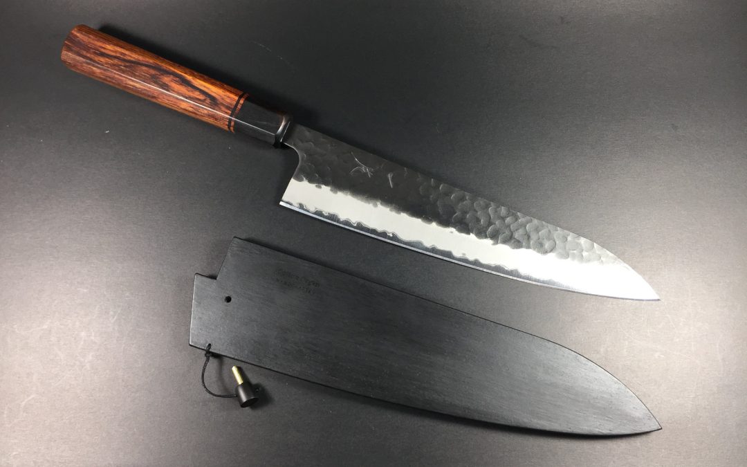 Cocobolo and Ebony Wa-Handle with Black Finish Saya