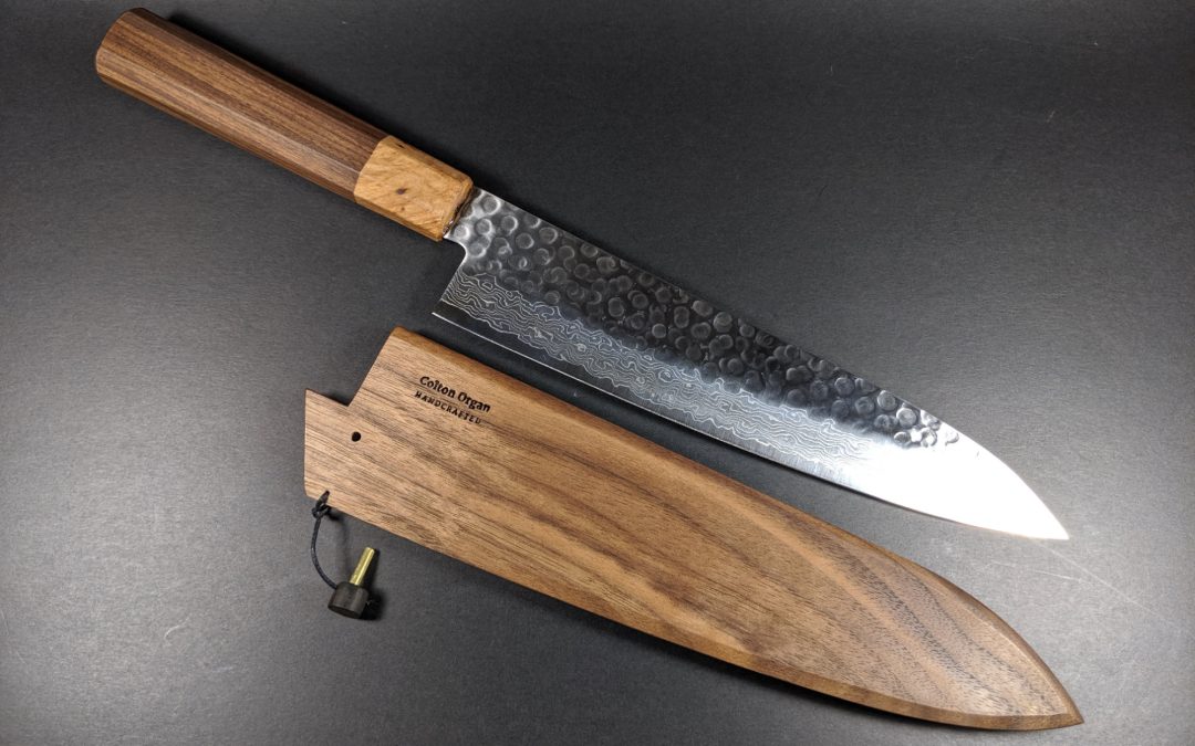 Rosewood and Maple Burl with Walnut Saya